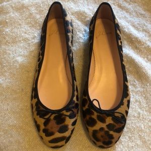 Jcrew Dyed calf hair flat